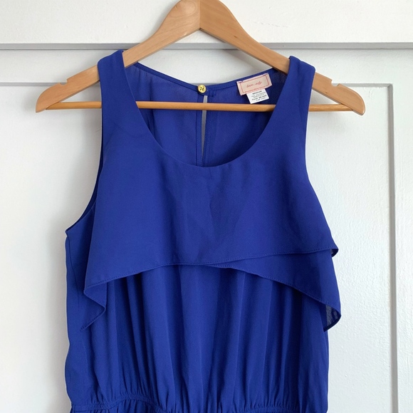 Love...Ady Sleeveless Tiered Royal Blue Romper - Picture 4 of 6